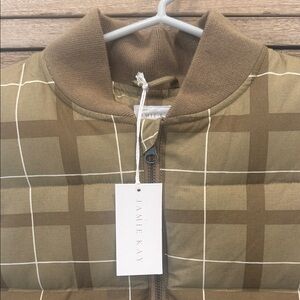 Jamie Kay Olive & Brown Plaid Quilted Jacket